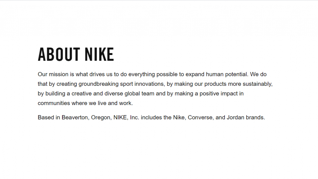 brief history of nike